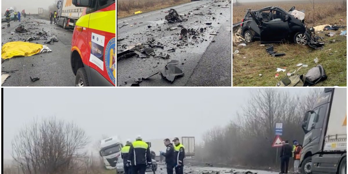 Șapte morți într-un accident auto pe DN6, în Timiș. Victimele erau suporteri PAOK Salonic, echipa antrenată de românul Răzvan Lucescu