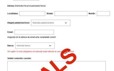 Fraudă online: un link fals mimează Formularul Unic al ANAF