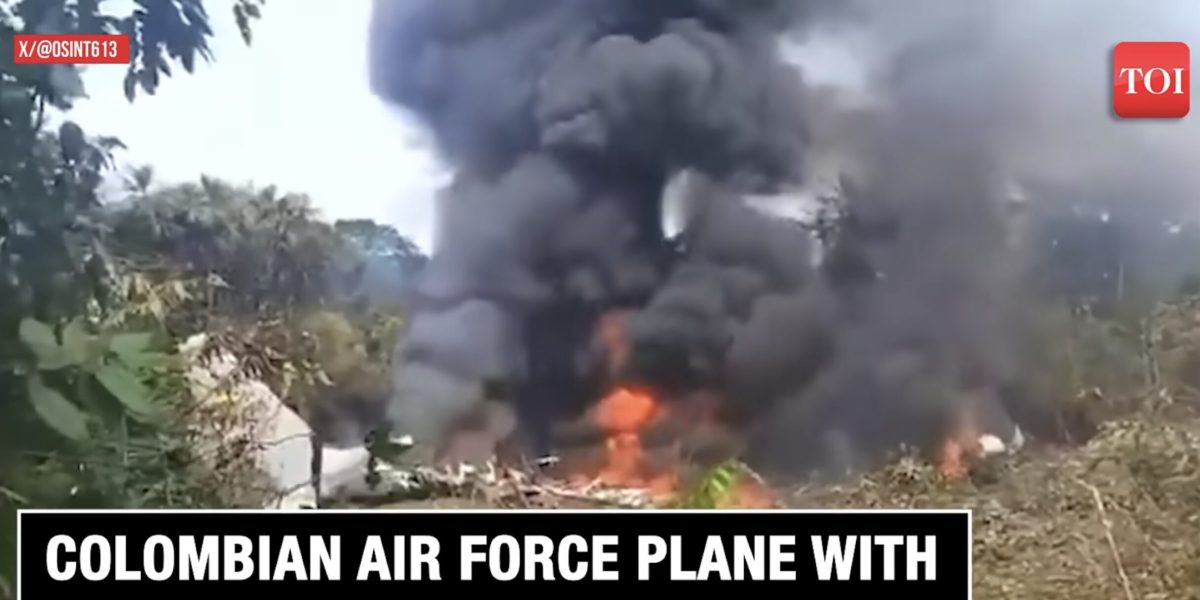 Un avion militar columbian s-a prăbușit luni în sudul țării, în timpul decolării, soldându-se cu cel puțin 48 de răniți
