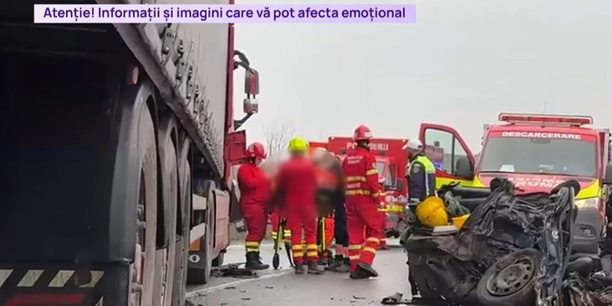 Imagini de la locul accidentului soldat cu 5 morți, între care doi minori. Cum s-a produs tragedia din Cluj