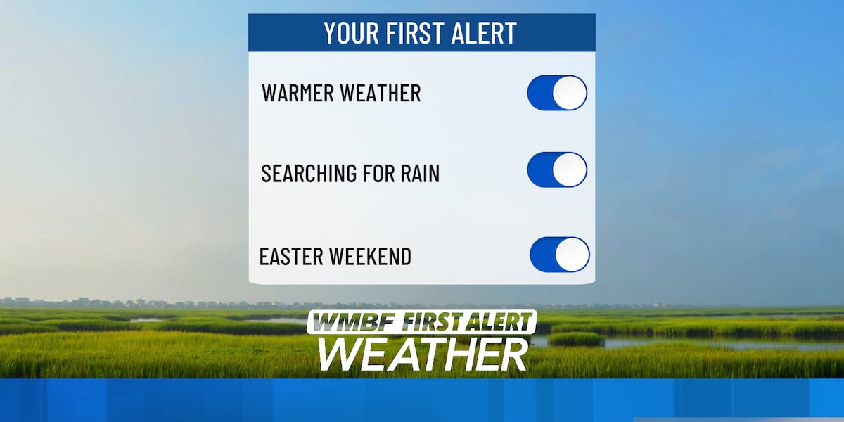 Vremea se încălzește, dar ploaia rămâne o dorință pentru regiunea Myrtle Beach MYRTLE BEACH, SC – Locuitorii din Myrtle Beach se pot bucura de o încălzire treptată, dar speranțele pentru o ploaie consistentă rămân