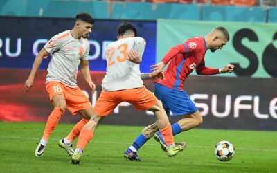 FCSB a debutat în play-out-ul Ligii 1 cu un meci împotriva echipei Metaloglobus, partida desfășurându-se duminică seara pe Arena Națională