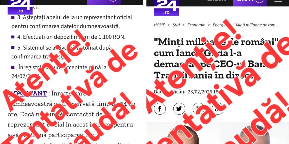 Avertisment MAI: Site-ul Digi24.ro, clonat. Atenție la conturile necunoscute