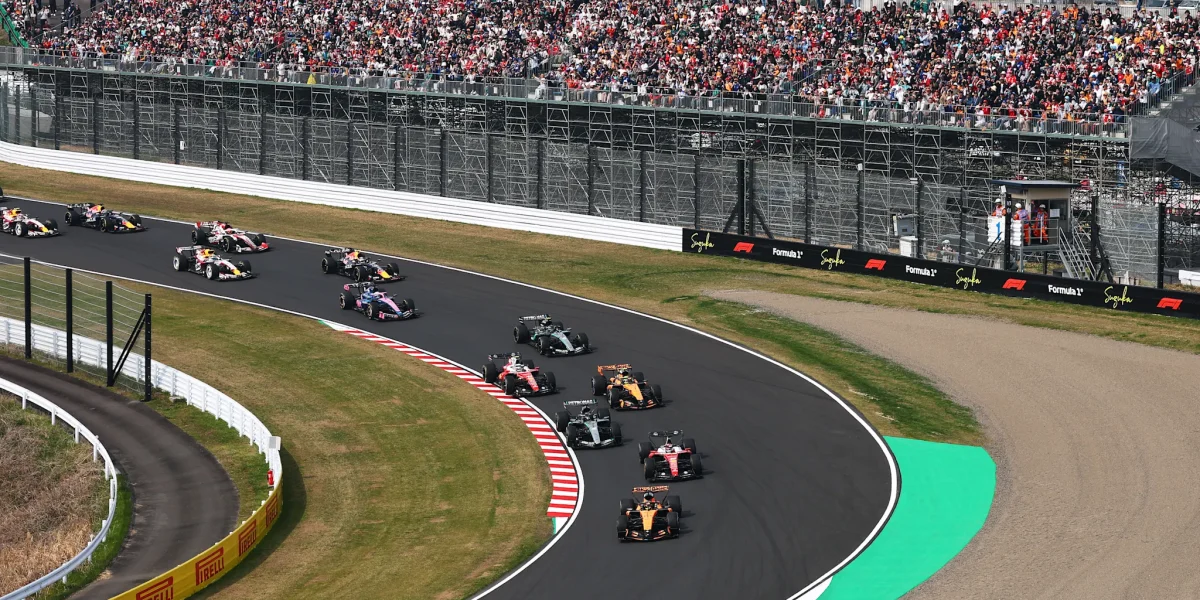 SUZUKA, JAPAN - MARCH 29: Second placed Oscar Piastri of Australia and McLaren inspects his trophy