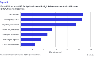Blocajul din Strâmtoarea Ormuz: Europa, mai puțin vulnerabilă, dar afectată de creșterea prețurilor la energie Problemele din Strâmtoarea Ormuz, un punct vital pentru transportul de petrol și gaze, au un impact mai mare asupra țărilor asiatice, însă Europa nu este imună la efectele acestora