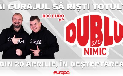 Dublu sau Nimic revine la Europa FM: Cât poți câștiga