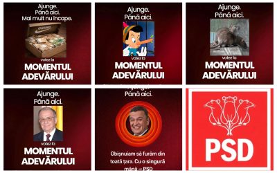 PSD, luat la mișto: Parodii la „Momentul Adevărului”, după afișele sinistre