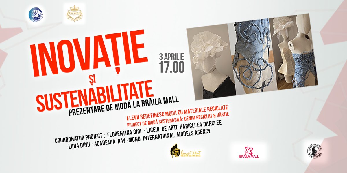 Sustenabilitate și creativitate: Brăila Mall găzduiește o defilare de modă realizată de elevi BRĂILA – Un eveniment dedicat modei sustenabile va avea loc vineri, 3 aprilie, începând cu ora 17:00, în zona Cinema City din Brăila Mall