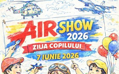 Concurs pentru micii artiști: Zbor spectaculos cu piloții Aeroclubului României