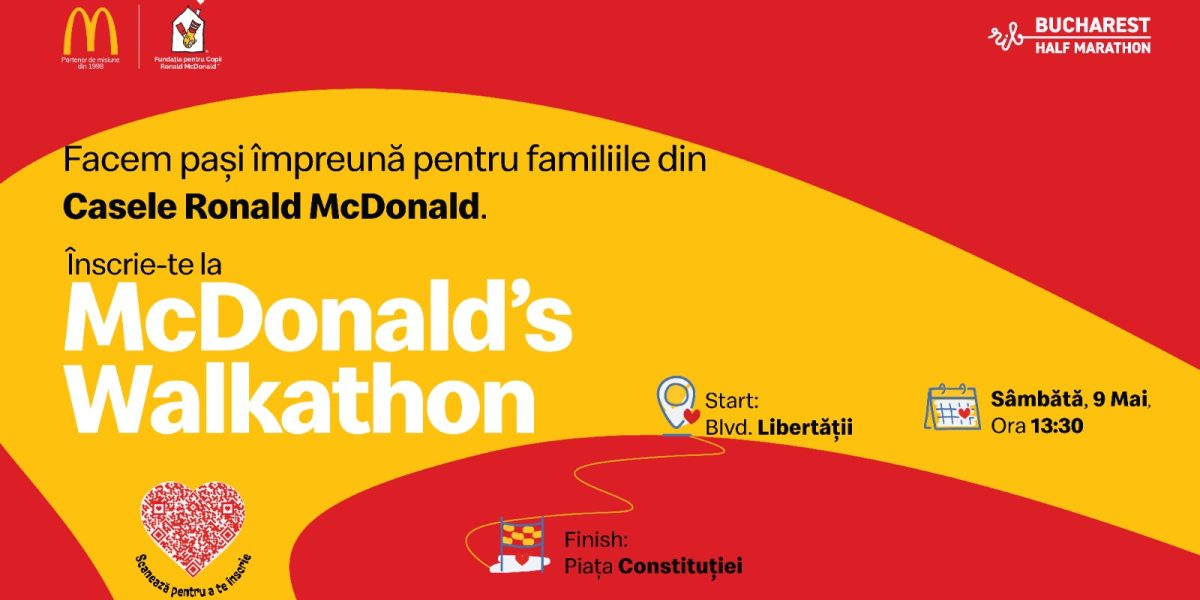 McDonald’s invită la cursă caritabilă de 1 km în București, la Half Marathon