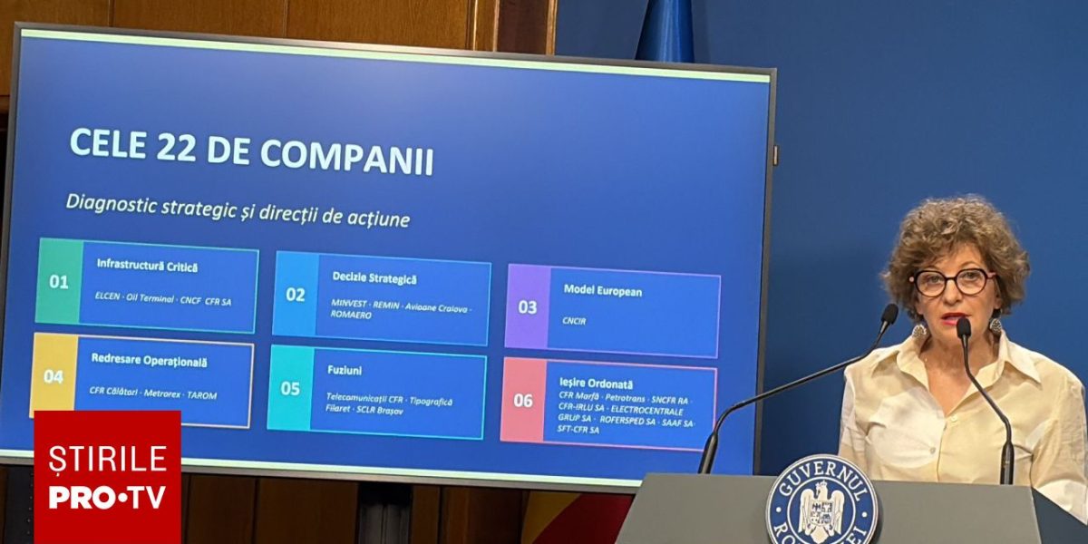 „A sosit momentul să punem capăt risipei” – Oana Gheorghiu: 1.500 de companii de stat, multe transformate în găuri negre