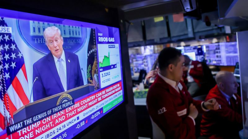 Oil prices drop and stocks rally after Trump’s ceasefire announcement