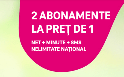 Telekom România, ultima ofertă: 2 abonamente nelimitate la preț de 1