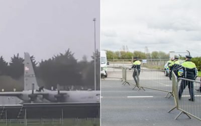 Bărbat sfidător pe pista din Shannon: S-a urcat pe avion militar american
