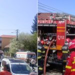 Incendiu devastator într-un bloc din Sibiu: Zeci de oameni evacuați, trei la spital