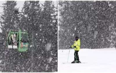A nins ca-n decembrie în munți: Turiștii, nedumeriți de Paște sau Crăciun?
