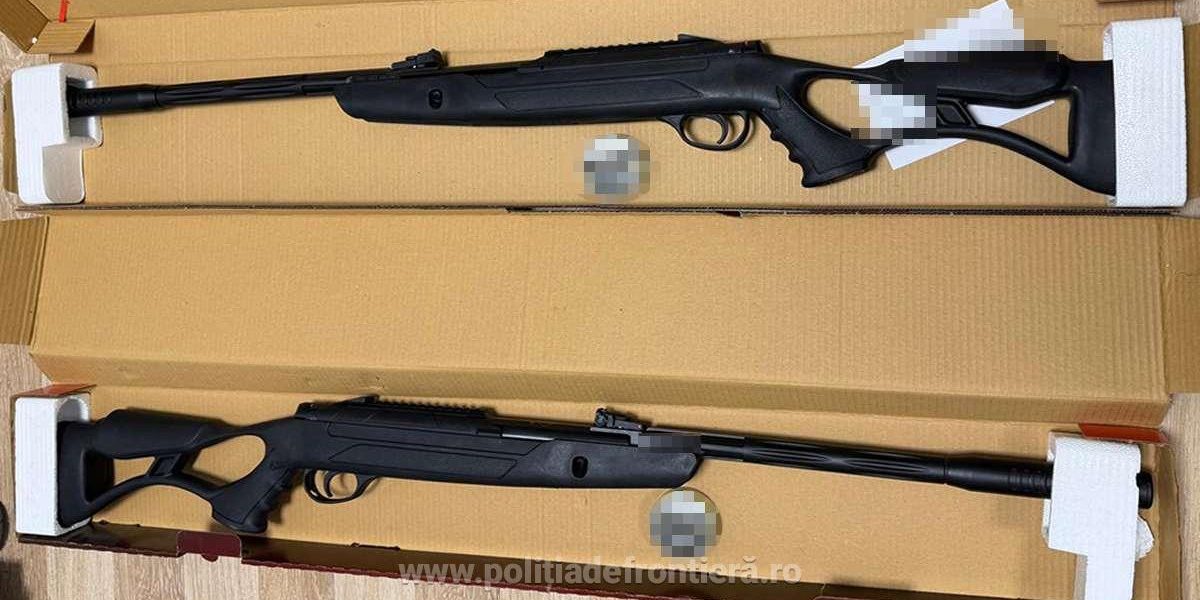 Arme cu aer și sute de proiectile, descoperite pe Aeroportul Cluj-Napoca