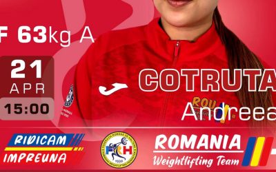 Andreea Cotruța, argint la Europenele de Haltere de la Batumi!