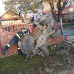 Accident de Paște: ATV răsturnat, aterizare spectaculoasă pe gard