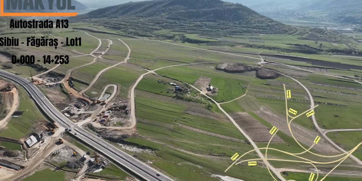 A13 Sibiu – Făgăraș: Cum avansează gigantul nod rutier din România