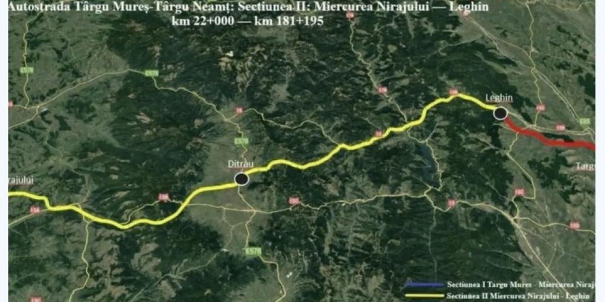 A8, pas uriaș: Licitație lansată pentru lotul Miercurea Nirajului-Sărățen