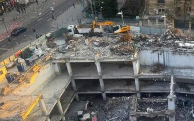 Imagini spectaculoase: AFI Central Tower se ridică pe Calea Victoriei din București