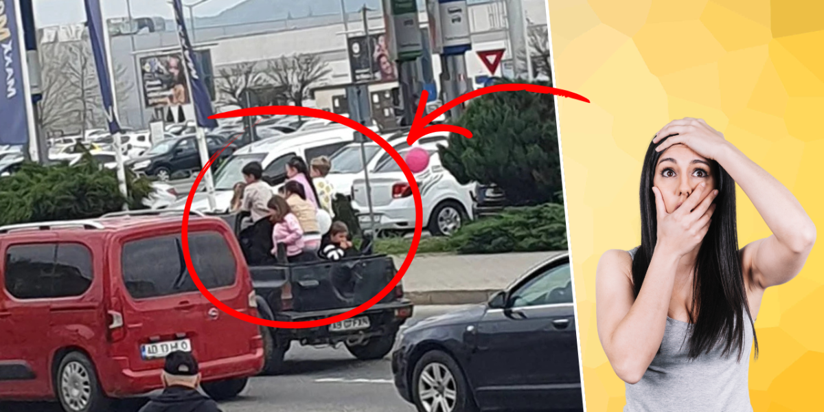 Șofer din Alba, cu 7 copii în benă, pe un drum aglomerat. Ce a urmat