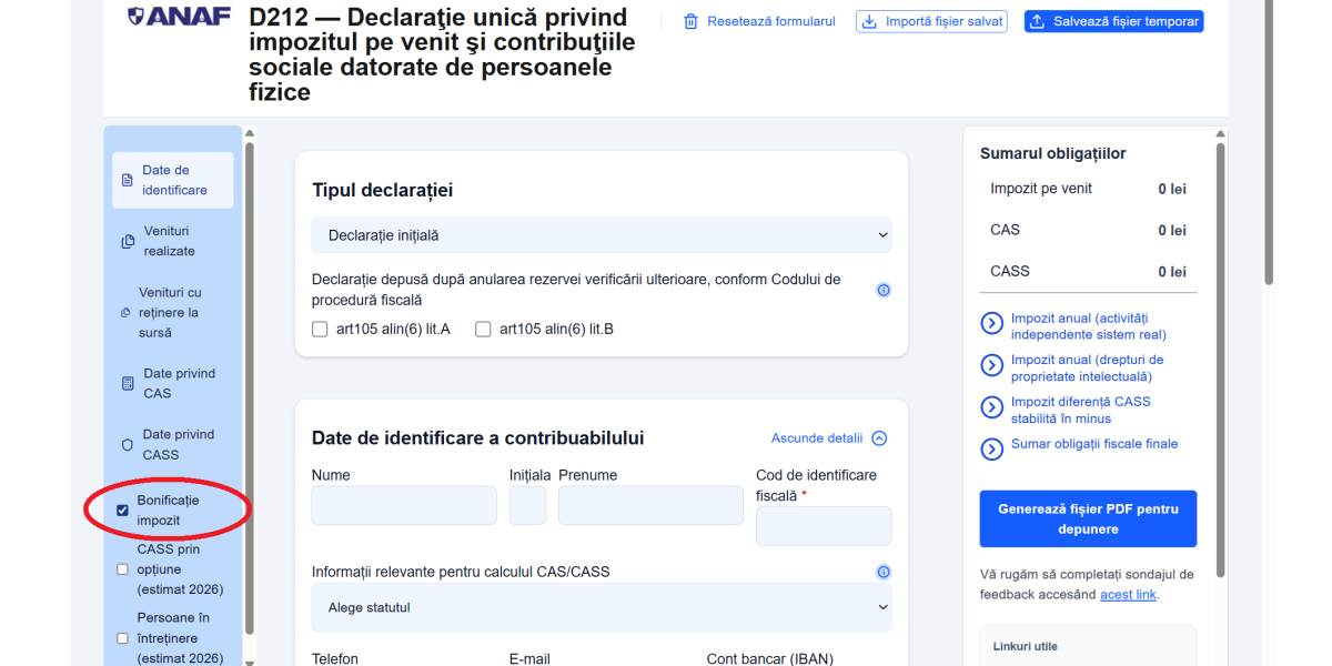 Bani în plus pentru PFA, chirii, crypto: Cum completezi declarația unică 2026?