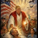 Trump, despre poza ca Isus: „Am crezut c-a fost Crucea Roşie!”