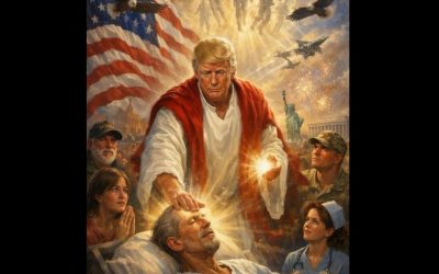 Trump, despre poza ca Isus: „Am crezut c-a fost Crucea Roşie!”