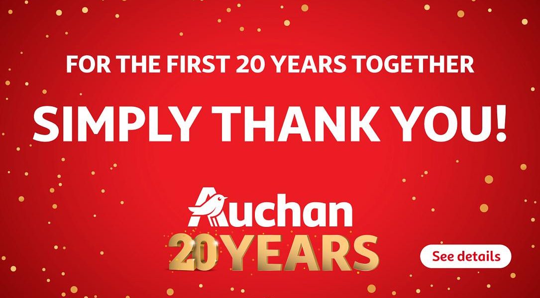 Auchan România: 20 de ani de prezență, peste 500 de magazine în țară