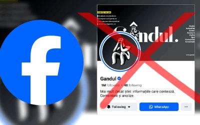 Compania META închide pagina ziarului Gândul pe Facebook, invocând încălcări de drepturi de autor Pagina de Facebook a ziarului Gândul, cu peste un milion de urmăritori, a fost închisă pe 22 februarie 2026 de către compania META, fără o explicație clară