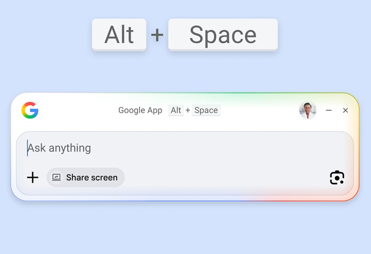 Google lansează Search și AI pe desktop, direct pentru utilizatorii Windows