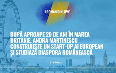 Aventura în UK, succes în România: Andra Martinescu lansează un startup
