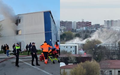 Incendiu în Constanța: Un apartament în flăcări, doi bărbați și o fetiță la spital