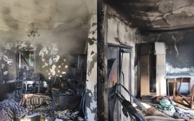 Flăcările au mistuit o casă. Martori: „Am văzut scene de coșmar”