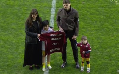Strănepoții lui Mircea Lucescu, invitați de onoare la Rapid – FC Argeș