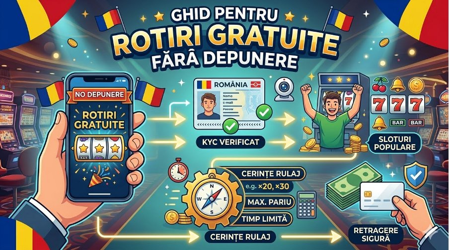 Rotiri gratuite și bonusuri fără depunere: cum atrag cazinourile online jucătorii români București, 23 martie 2026 – Industria jocurilor de noroc online din România înflorește, iar cazinourile virtuale își dispută clienții cu oferte din ce în ce mai atractive