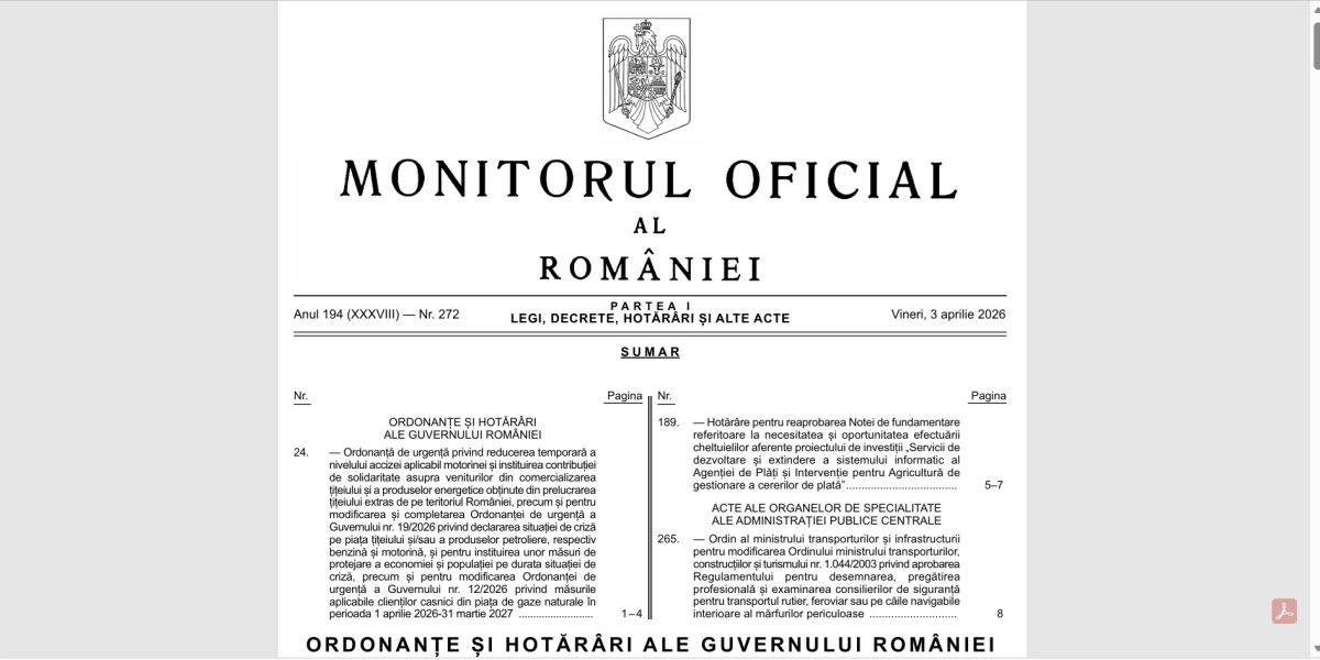 Guvernul reduce acciza la motorină și introduce o taxă pentru companiile petroliere București – Guvernul a anunțat o serie de măsuri menite să atenueze efectele crizei mondiale a petrolului asupra prețurilor la combustibil