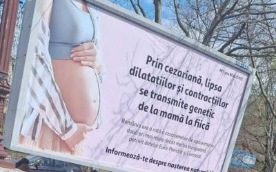 Panourile anti-cezariană în București, contestate de Colegiul Medicilor: „Fără fundament”