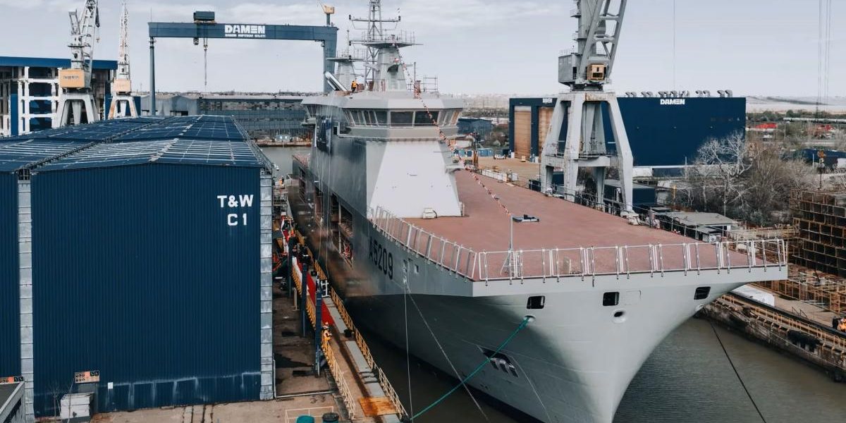 Șantierul Naval Galați a lansat la apă prima navă portavion pentru drone din Europa, un eveniment care marchează un pas important în modernizarea capabilităților militare navale