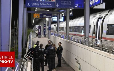 Un bărbat a rănit ușor 12 persoane într-un tren din Germania, fiind ulterior imobilizat de pasageri, joi seară, în apropierea orașului FRANKFURT pe MAIN