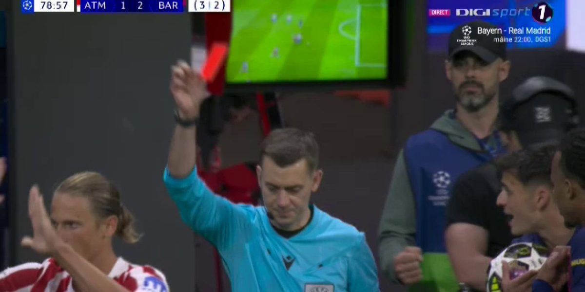 Barcelona, din nou, eliminată: Cartonaș roșu în duelul cu Atletico Madrid