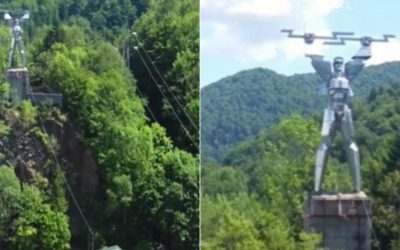 Accesul la Statuia lui Prometeu de la Vidraru, redeschis: Priveliște spectaculoasă!