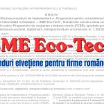 Fonduri elvețiene de 288 milioane lei pentru firmele SME Eco-Tech: Schimbări majore!