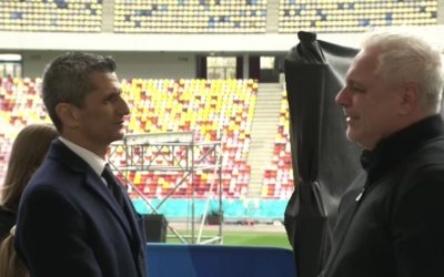Marius Șumudică, vizibil afectat de decesul antrenorului Mircea Lucescu, a adus un omagiu emoționant la Arena Națională