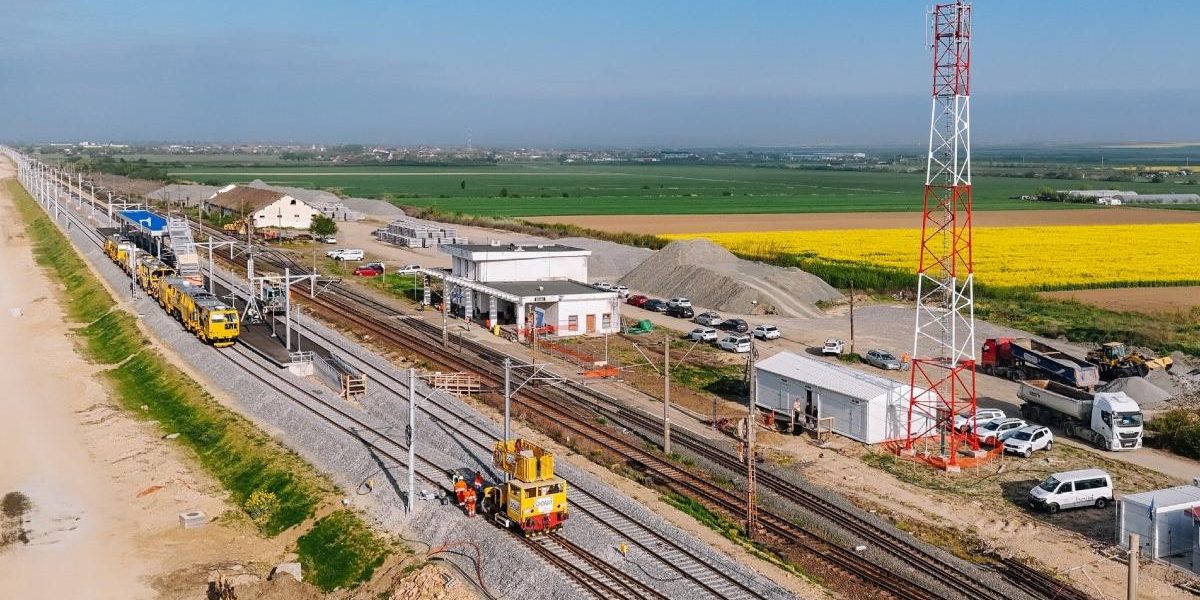 Nouă kilometri de șine moderne leagă Lugoj de Timișoara