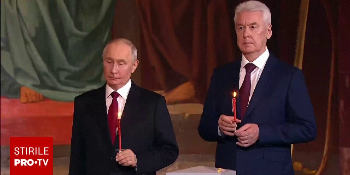 Putin, la Paște în Catedrală: Armistițiul cu Ucraina, la final