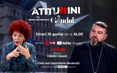 „Atitudini cu Adina Anghelescu” revine vineri, 10 aprilie, cu o nouă ediție Emisiunea „Atitudini cu Adina Anghelescu” va avea loc vineri, 10 aprilie, începând cu ora 16:00, live