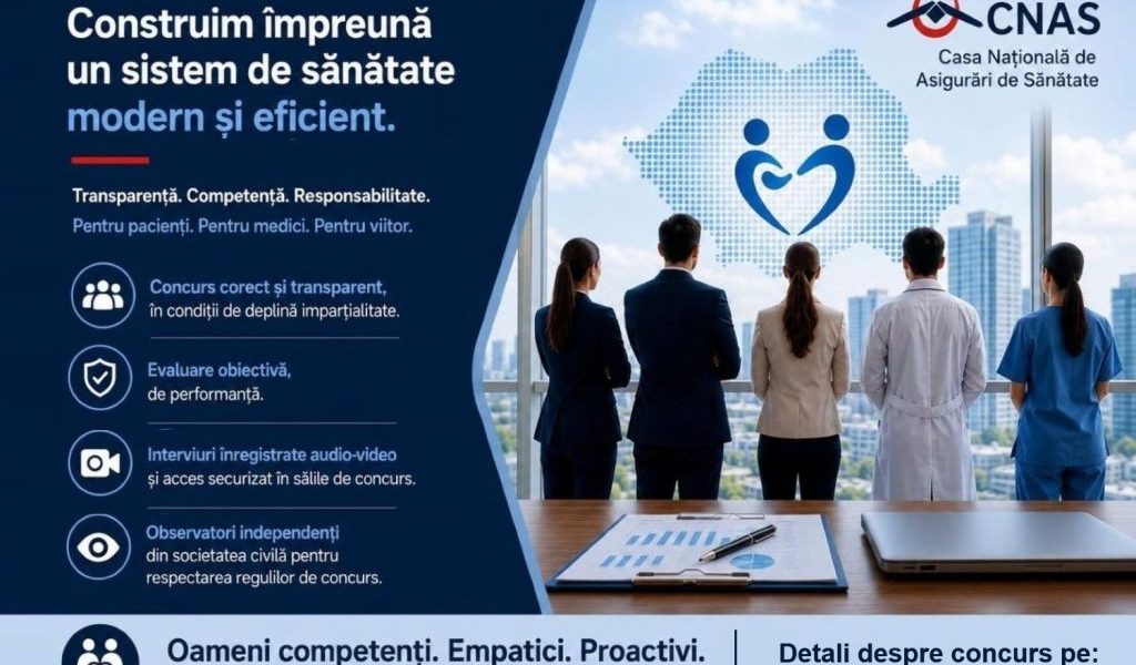 Șefii CAS la concurs: CNAS promite evaluare fără „ingerințe politice”